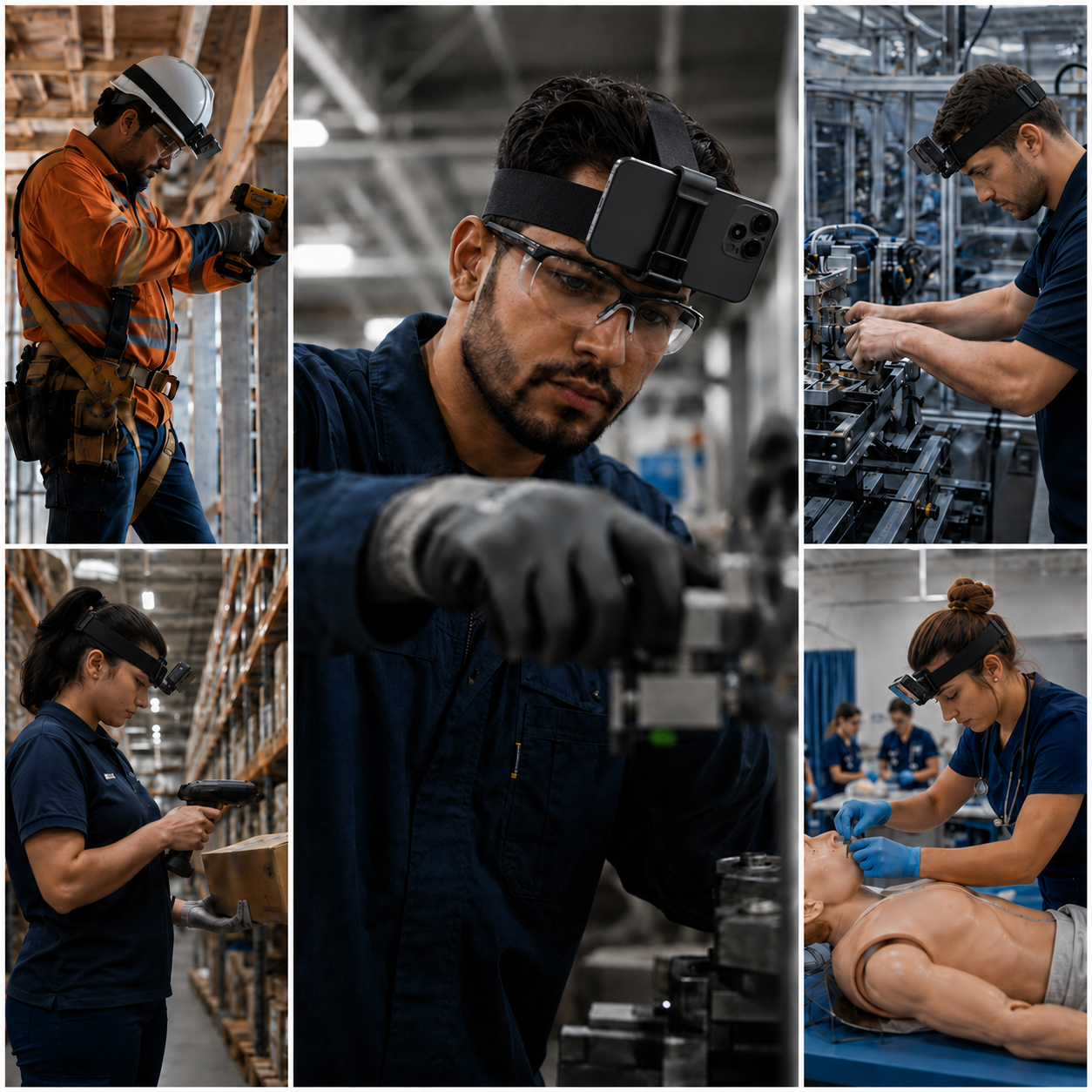 First-person workplace footage showing hands-on task activity